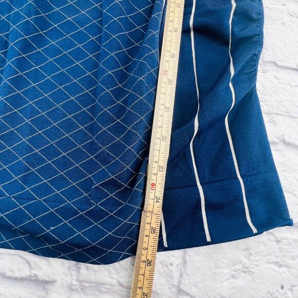 Athleta Finish Fast Line Tee Women's Medium Dark Blue/White Short Sleeve‎ Shirt - Picture 8 of 9